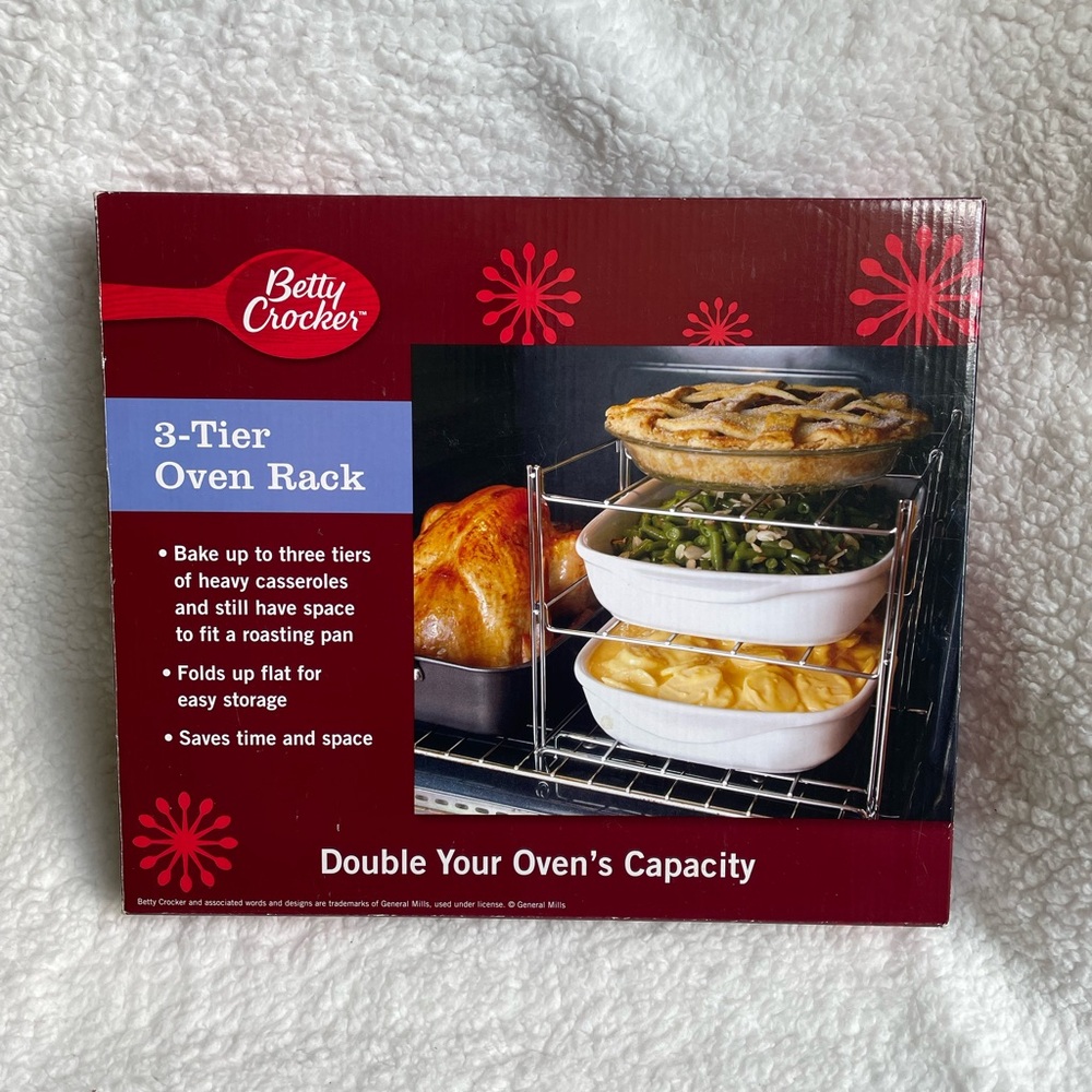 Betty Crocker Red 3-Tier Baking Rack
